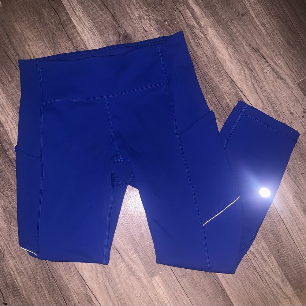 Lululemon Electric Blue Speed Up Crop